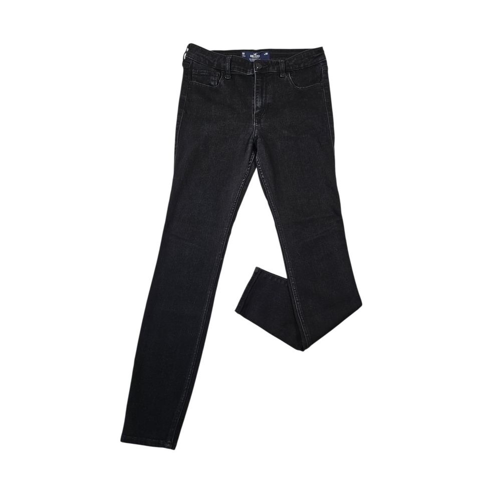 Hollister High Rise Super Skinny Jeans Black Soft Stretch size 6 Skater y2k